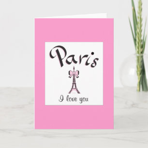 "Paris I Liebe you" Karte