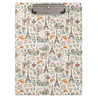 Paris Icons Chic Design Klemmbrett