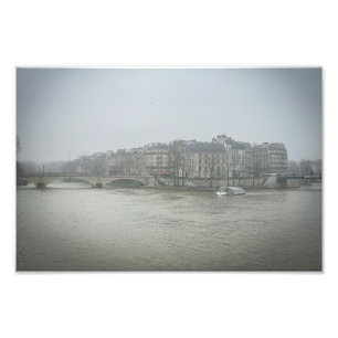 Paris Ile Saint-Louis auf einem Foggy Winters Morn Fotodruck