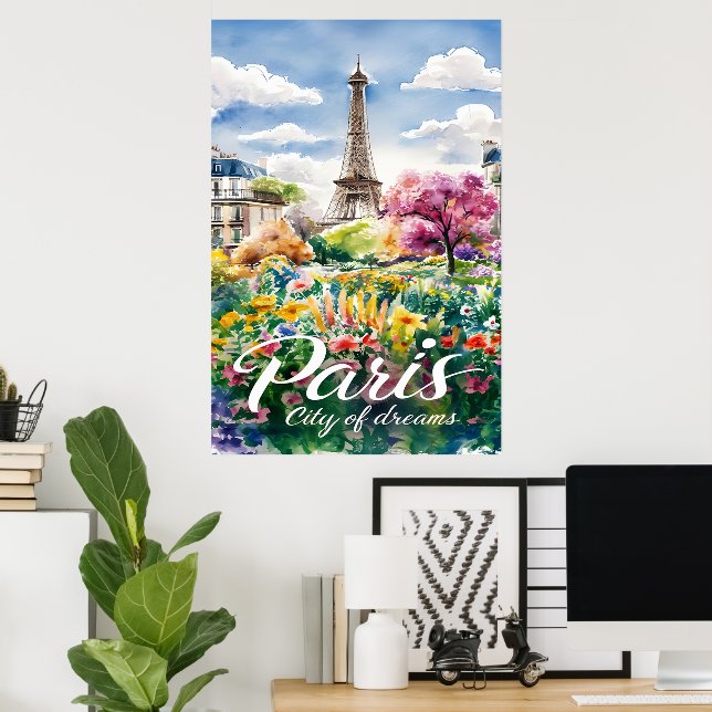 Paris im Blut: Ein Aquarelltraum Poster (Heimbüro)