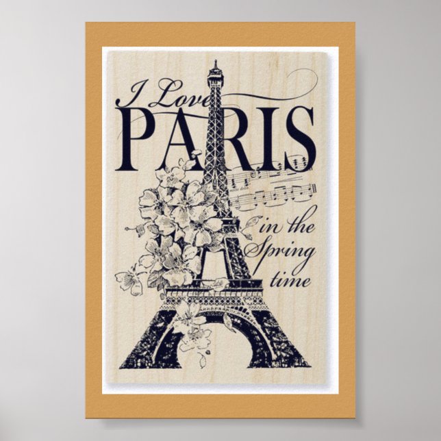 Paris im Frühjahr Poster (Vorne)