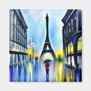 Paris im Regen Magnet