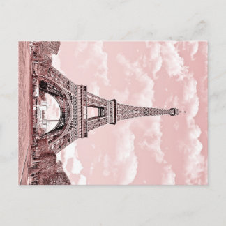 Paris im rosa Eiffelturm Frankreich Postkarte