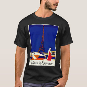 Paris im Sommer Abstrakte Formen künstliche Grafik T-Shirt