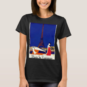 Paris im Sommer Abstrakte Formen künstliche Grafik T-Shirt