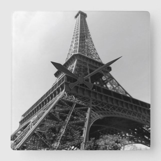 PARIS IMAGE WALL CLOCK QUADRATISCHE WANDUHR (Vorderseite)