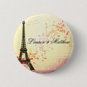 Paris in der Liebe - Eiffel-Turm Button