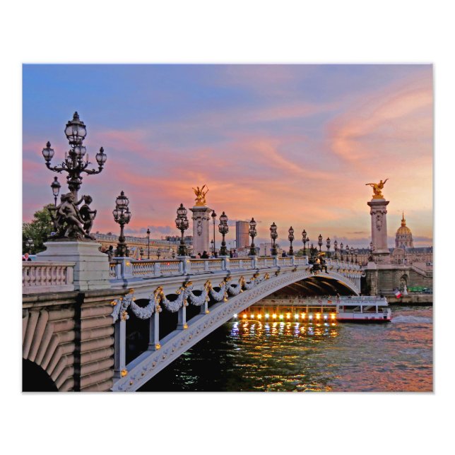 Paris in Dusk Fotodruck (Vorne)