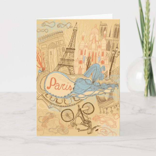 Paris in Frankreich Karte (Vorderseite)
