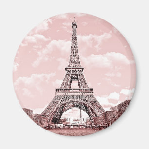 Paris in rosa Eiffelturm-Frankreich-Magneten Magnet
