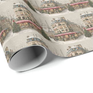 Paris in winter geschenkpapier