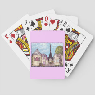 Paris Inspiriert Stadtbild mit Eiffelturm Spielkarten