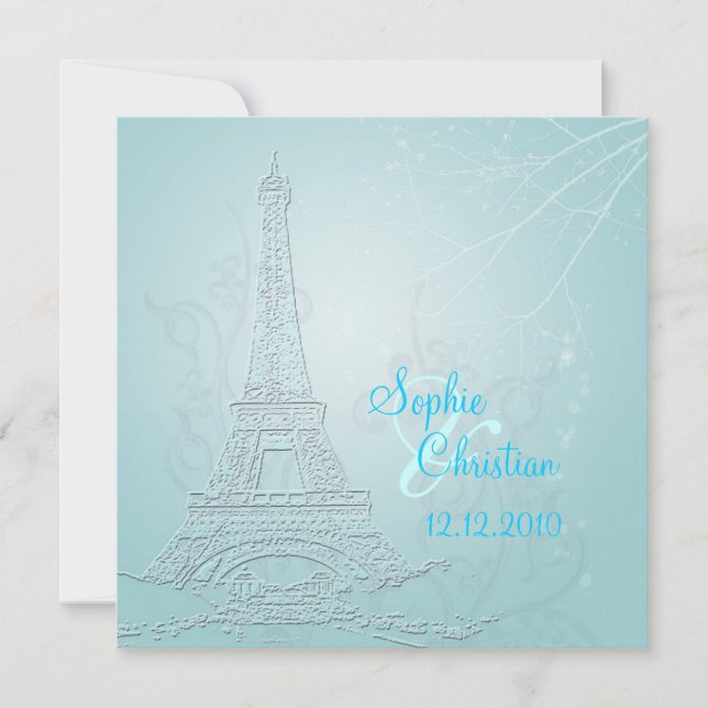 Paris, invitations à des mariages d'hiver (Devant)