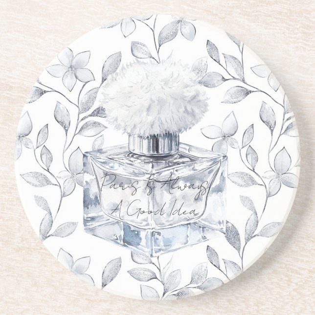 Paris is always a good idea perfume leaves getränkeuntersetzer (Vorne)