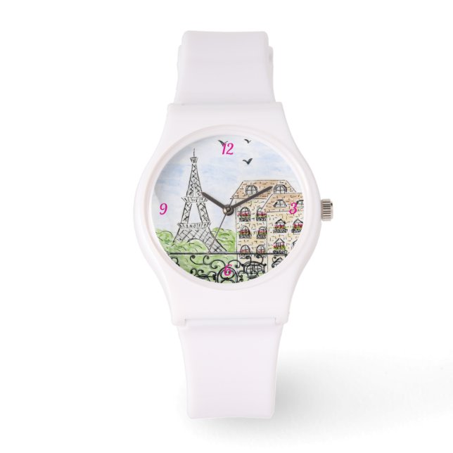 Paris ist eine gute Idee Armbanduhr (Vorderseite)