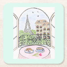 Paris ist eine gute Idee Rechteckiger Pappuntersetzer