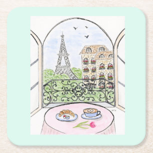 Paris ist eine gute Idee Rechteckiger Pappuntersetzer