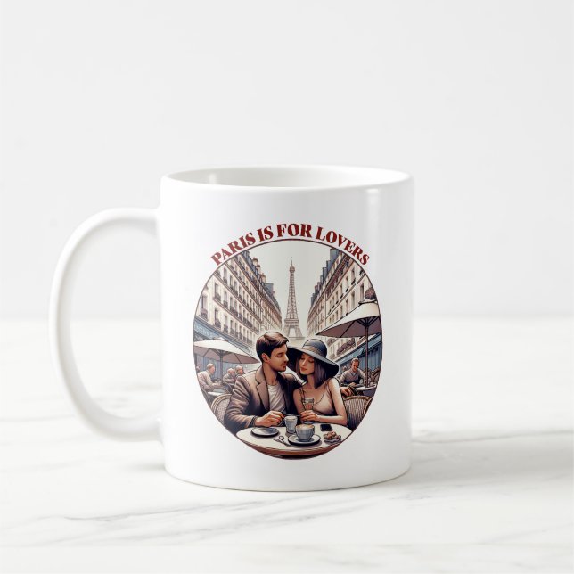Paris ist für Liebhaber Kaffeetasse (Links)