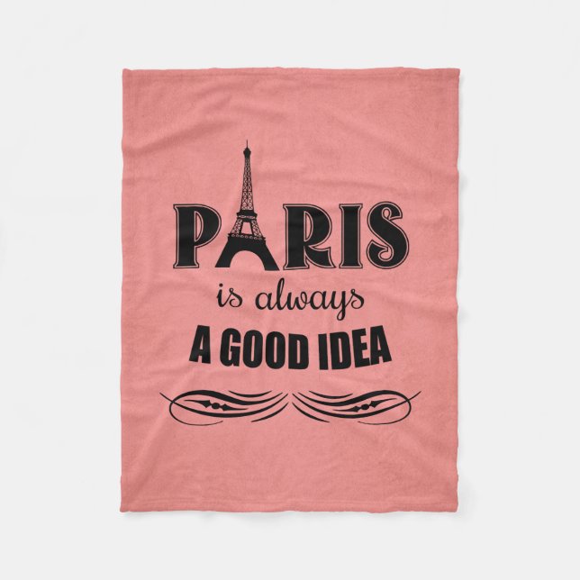 Paris ist immer eine gute Idee Fleecedecke (Vorderseite)