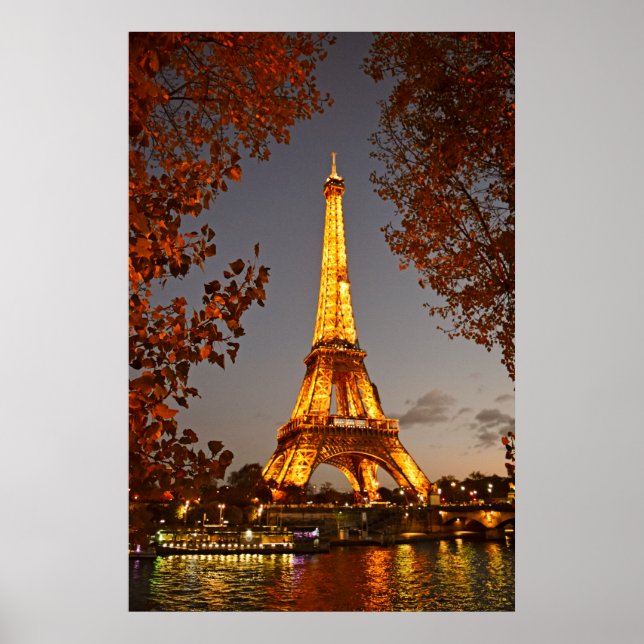 Paris ist immer eine gute Idee für einen nächtlich Poster (Vorne)