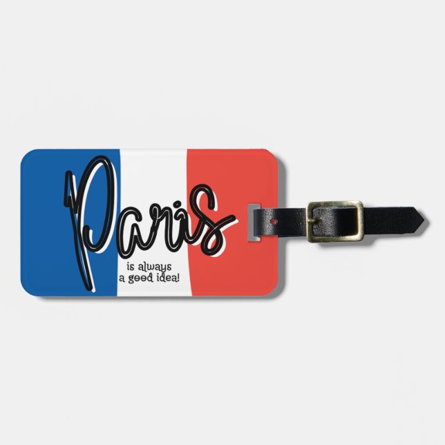 Paris ist immer eine gute Idee, Gepäckstück Gepäckanhänger (Vorderseite horizontal)