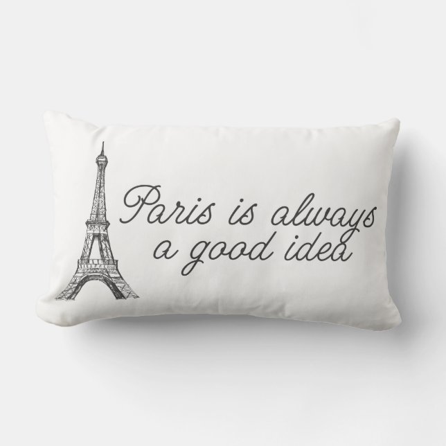 Paris ist immer eine gute Idee Lendenkissen (Vorderseite)
