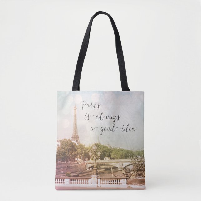 Paris ist immer eine gute Idee Personalisiert Tasche (Vorderseite)