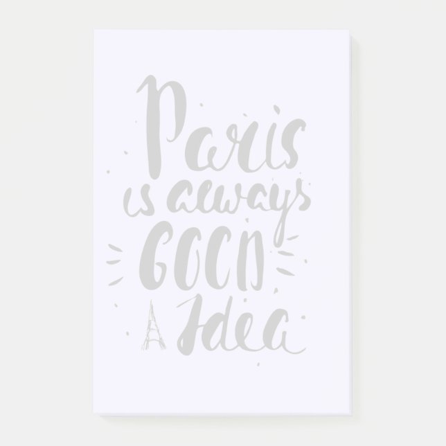 Paris ist immer eine gute Idee Post-it Klebezettel (Vorderseite)