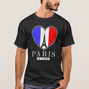 Paris Je T'aime Eiffel Tower in France Bonjour Lov T-Shirt
