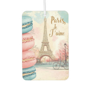 Paris, Je T'aime - Eiffelturm mit Macarons Autolufterfrischer