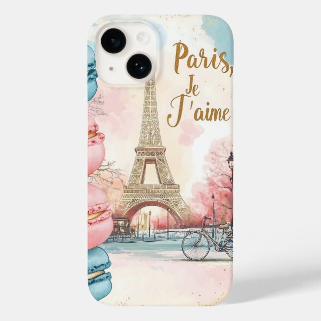 Paris, Je T'aime - Eiffelturm mit Macarons Case-Mate iPhone 14 Hülle (Rückseite)
