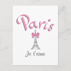 Paris - Je t'aime (Ich Liebe dich) Postkarte