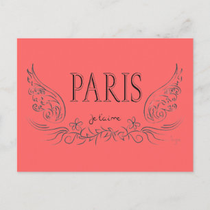 PARIS Je t'aime (ich liebe dich) Postkarte