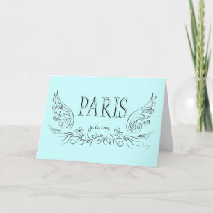 PARIS Je t'aime (in Liebe du) Karte