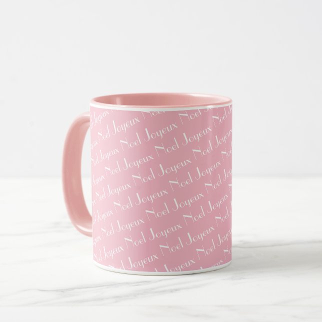 Paris Joyeux Noël Joyeux Noel Mug rose (Devant gauche)