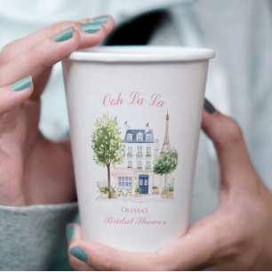 Paris Junggesellinnen-Abschied Parisian Café Pappbecher
