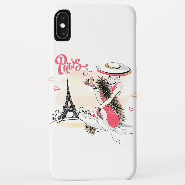 Paris & Kaffee Case-Mate iPhone Hülle (Rückseite)
