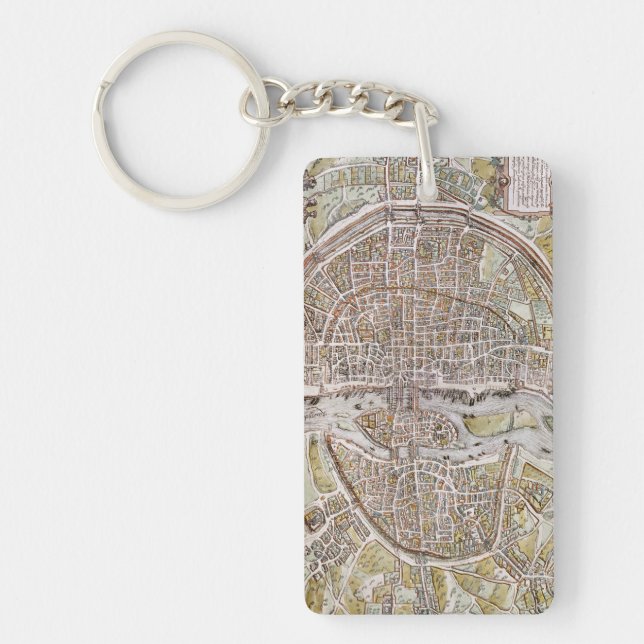 PARIS-KARTE, 1581 SCHLÜSSELANHÄNGER (Vorderseite)