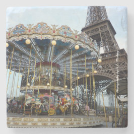 Paris-Karussell (u. Eiffelturm) Steinuntersetzer