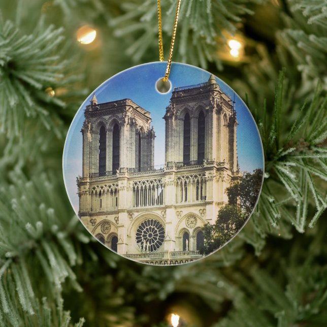 Paris, Kathedrale Notre Dame Personalisiert Keramik Ornament (Baum)