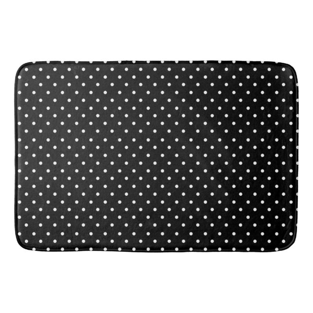 Paris Kollektion Schwarz-Weiß-Polka-Punkt Badematte (Vorderseite)