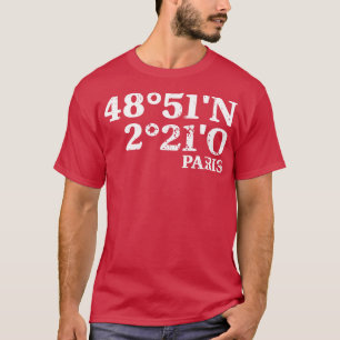 Paris-Koordinaten 1 T-Shirt