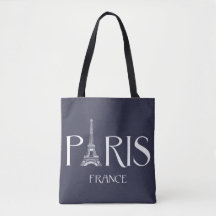 "Paris - la France - sac fourre-tout à typographie