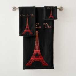 Paris: La Tour Eiffel Badhandtuch Set
