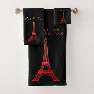 Paris: La Tour Eiffel Badhandtuch Set