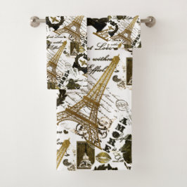 Paris: La Tour Eiffel Badhandtuch Set
