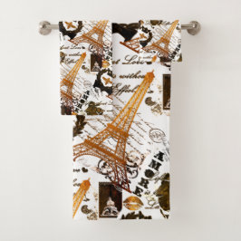 Paris: La Tour Eiffel Badhandtuch Set