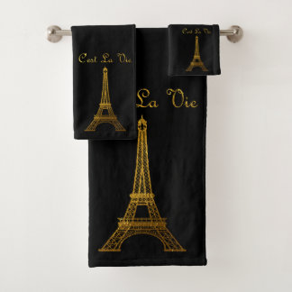 Paris: La Tour Eiffel Badhandtuch Set