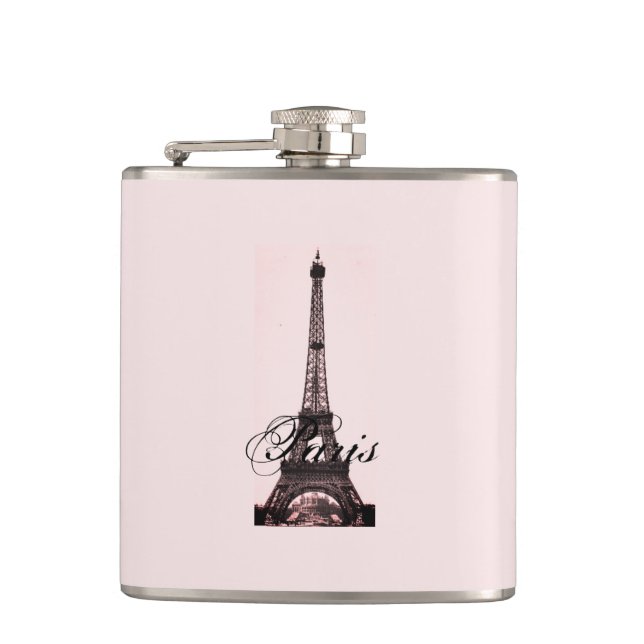 Paris – La Tour Eiffel pastel Eifelturm Flachmann (Vorderseite)