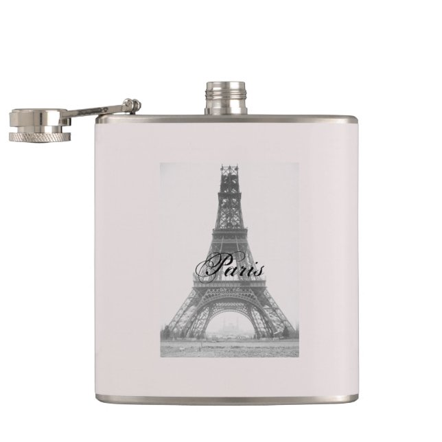 Paris – La Tour Eiffel pastel Eifelturm Flachmann (Geöffnet)